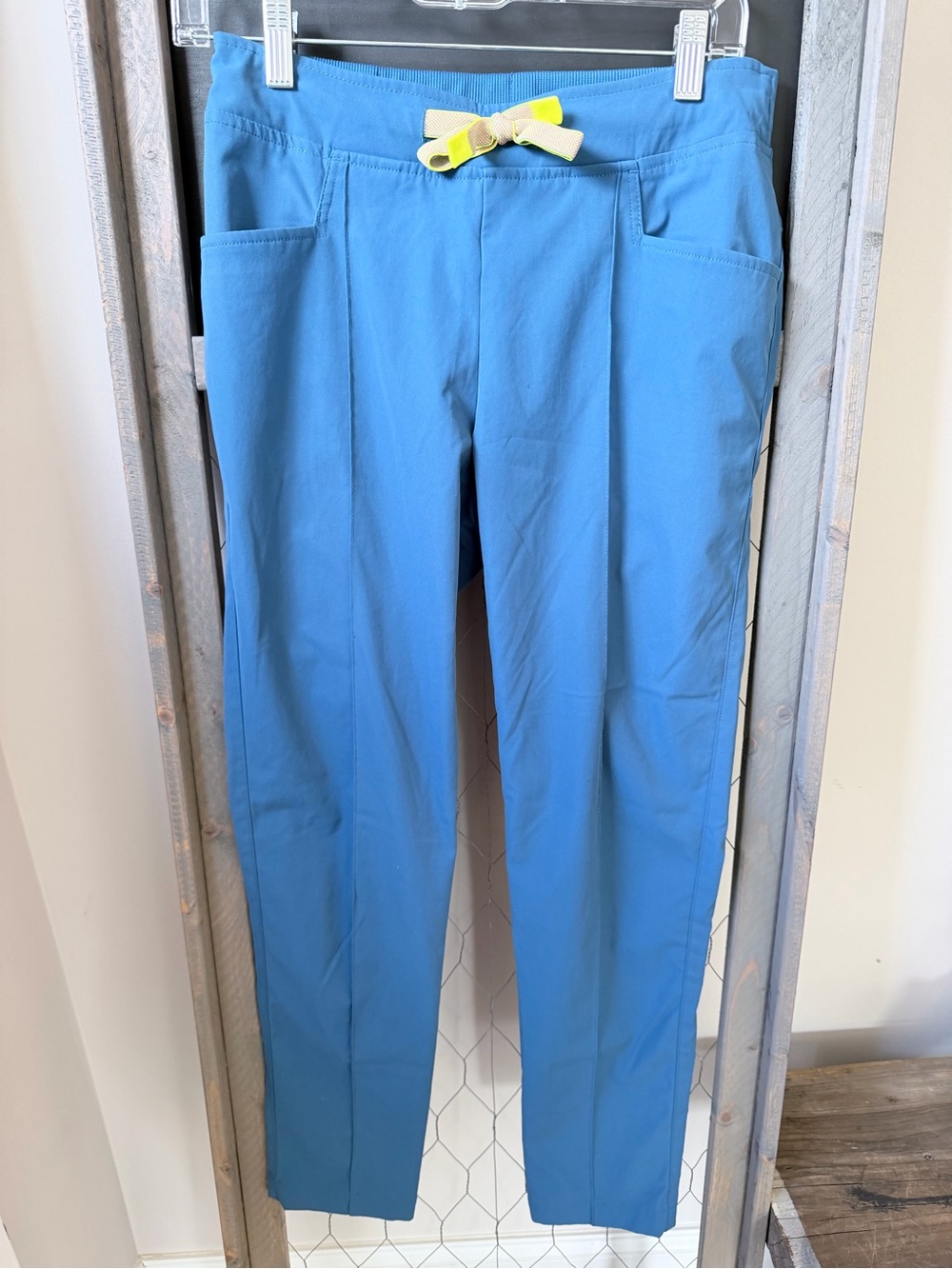 Medelita Scrubs Pixel 4 Pocket Pants Womens Small Blue Stretch Medical